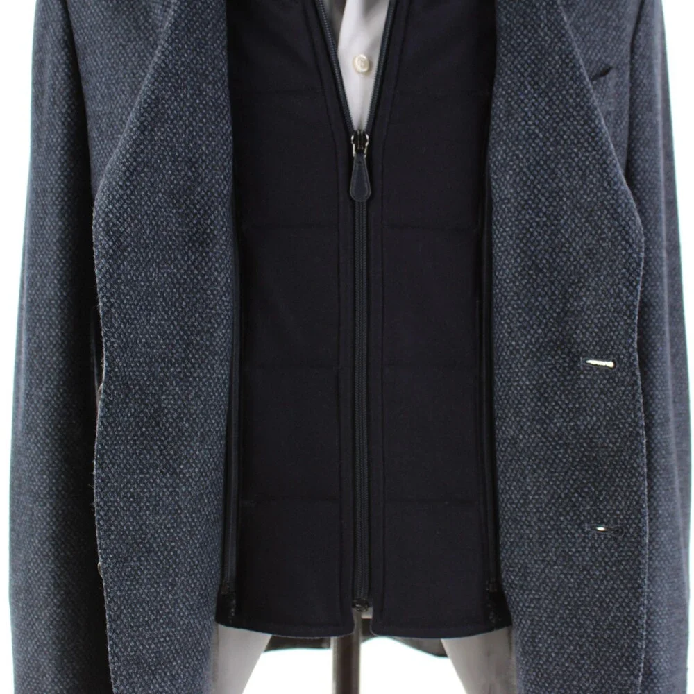Luigi Bianchi Sartoria NWT Wool Sport Coat / Jacket Size 52R (42R US) In Blue